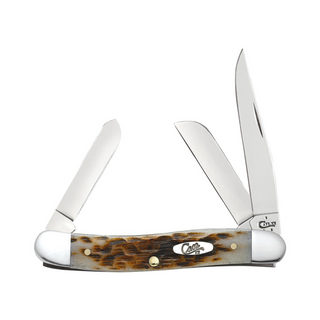 Case Amber Bone CS - Peach Seed Jig Medium Stockman (63032 CS)