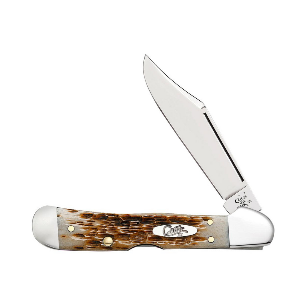 Case Amber Bone SS - Peach Seed Jig Mini CopperLock (61749L SS