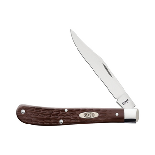 Case Jigged Brown Synthetic - Slimline Trapper (61048 SS)