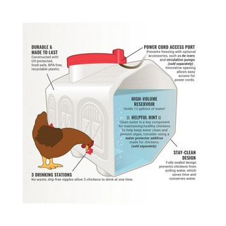 12 Gallon Poultry Waterer