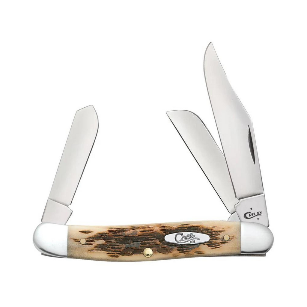Case Amber Bone SS - Peach Seed Jig Stockman (6347 SS) – Pittsboro