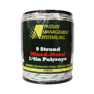 9 Strand Mixed Metal 1/4" Polyrope - Pittsboro Feed