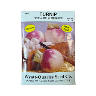 Turnip Purple Top White Globe Heirloom (Non GMO)