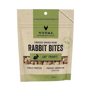 Vital Essentials Cat Treats-Rabbit Bites : .9oz