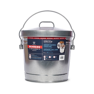 Galvanized Steel Trash Can with Lid