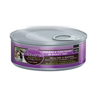 Dave's Naturally Chicken & Tuna in Saucey Pate Wet Cat Food