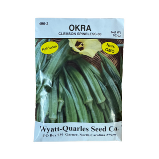 Okra Clemson Spineless Heirloom (Non GMO)