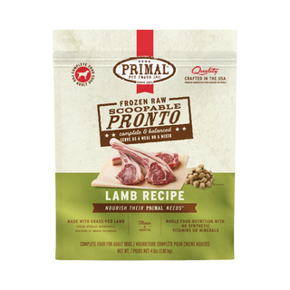 Primal Frozen Raw Dog Food- Pronto Lamb