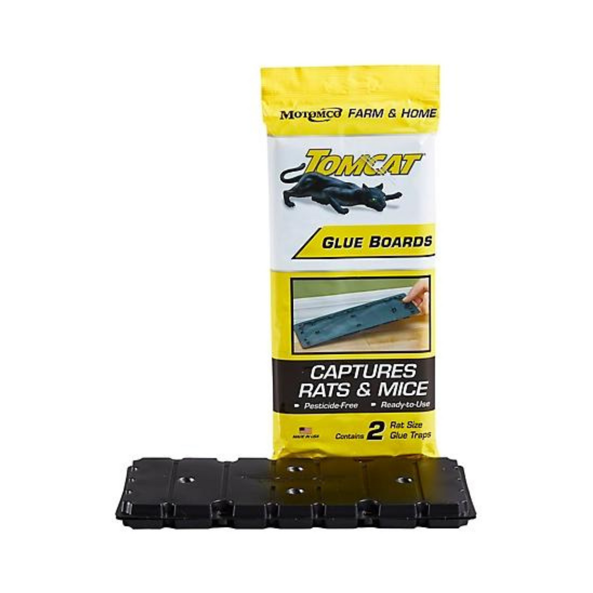 Tomcat Glue Boards 4-Pack – Ready-to-Use, Immediate Grip, Indoor/Outdoor