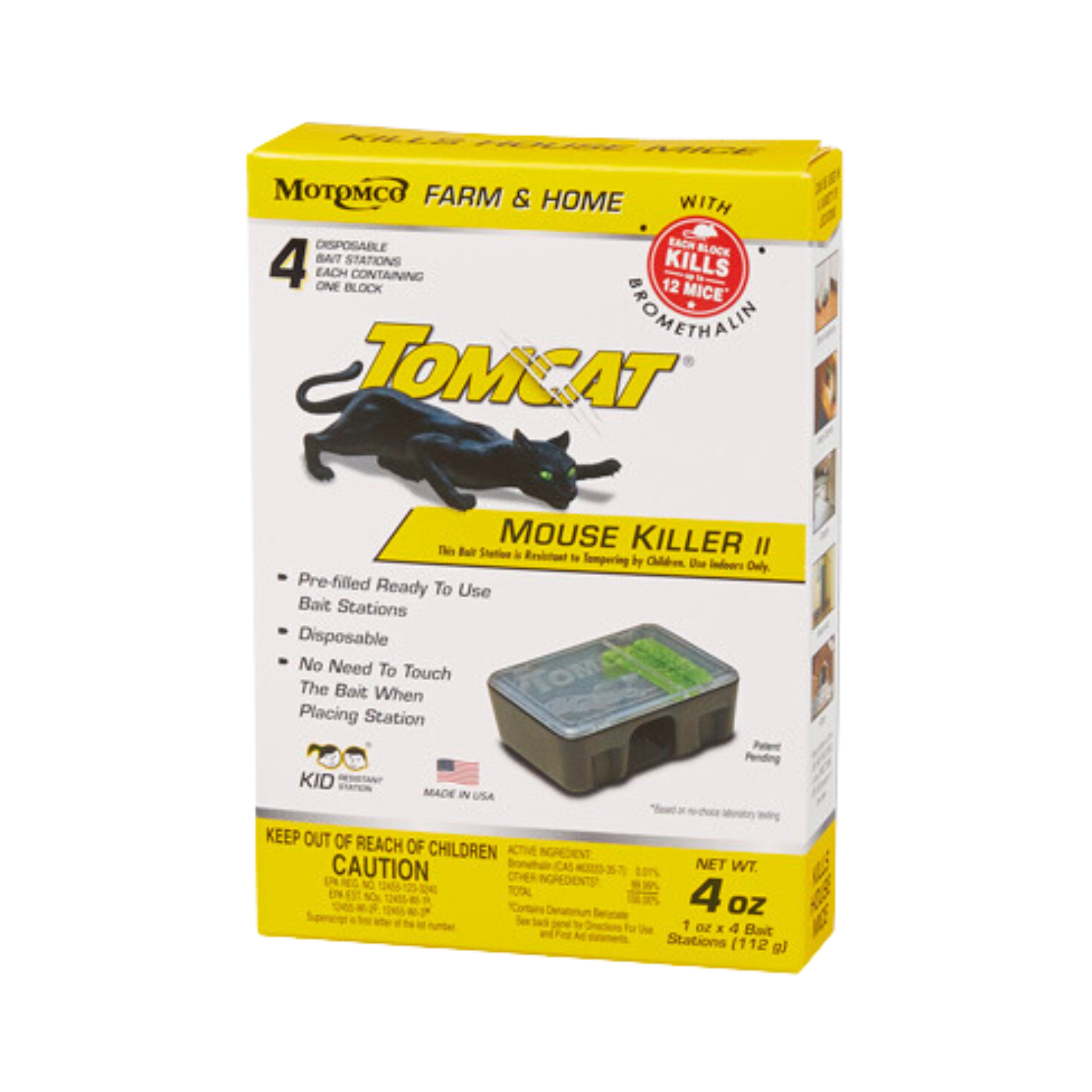 Tomcat Bait Station, Mouse Killer II, Disposable - 2 pack, 1 oz stations