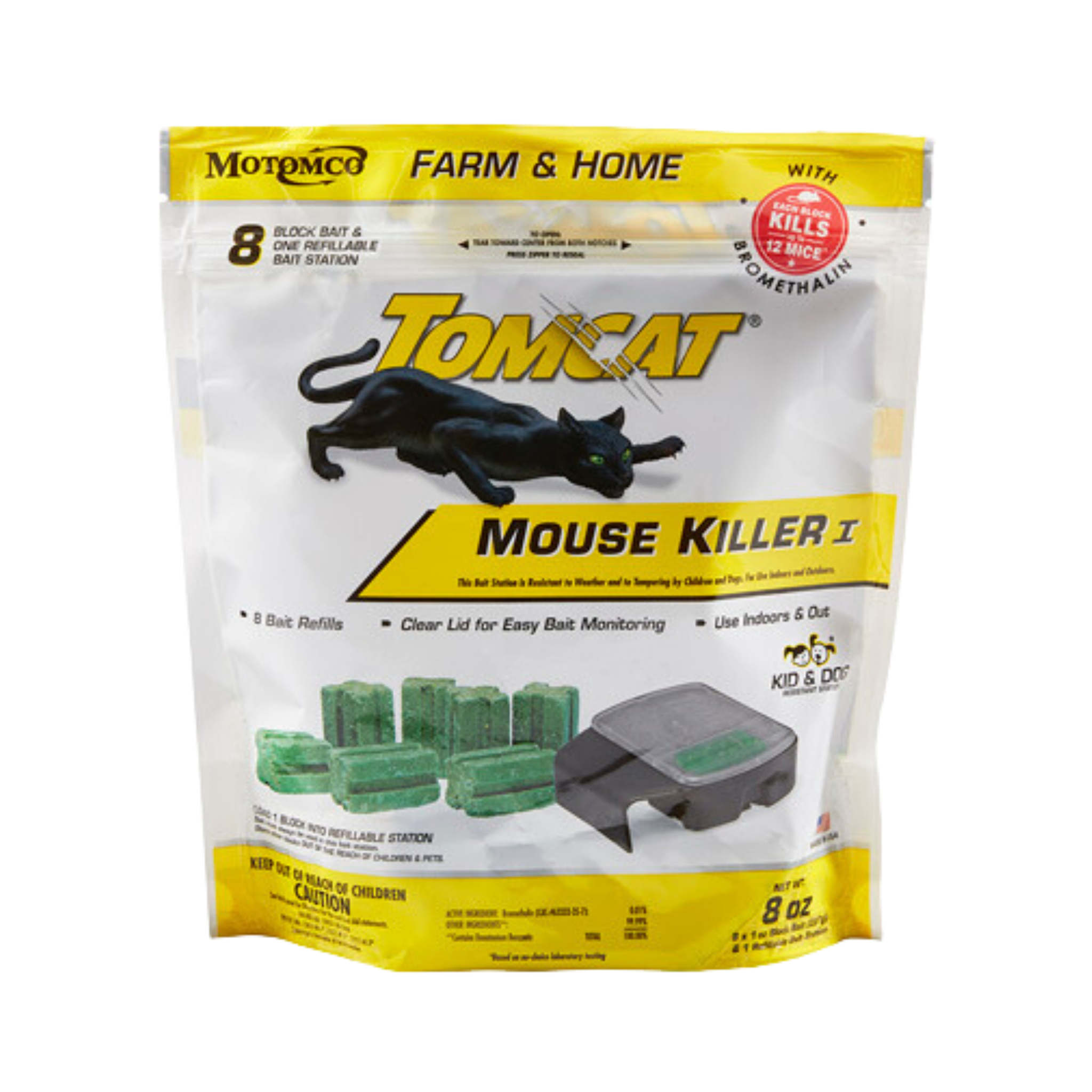 Tomcat Bait Station, Mouse Killer II, Disposable - 2 pack, 1 oz stations