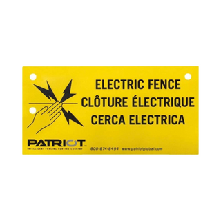 Electric Fence Warning Sign