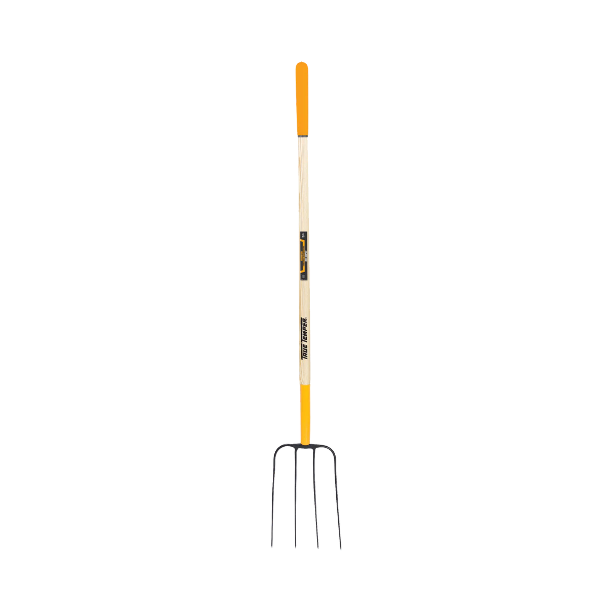 True Temper 4 Tine Manure Fork with Cushion End Grip on Handle