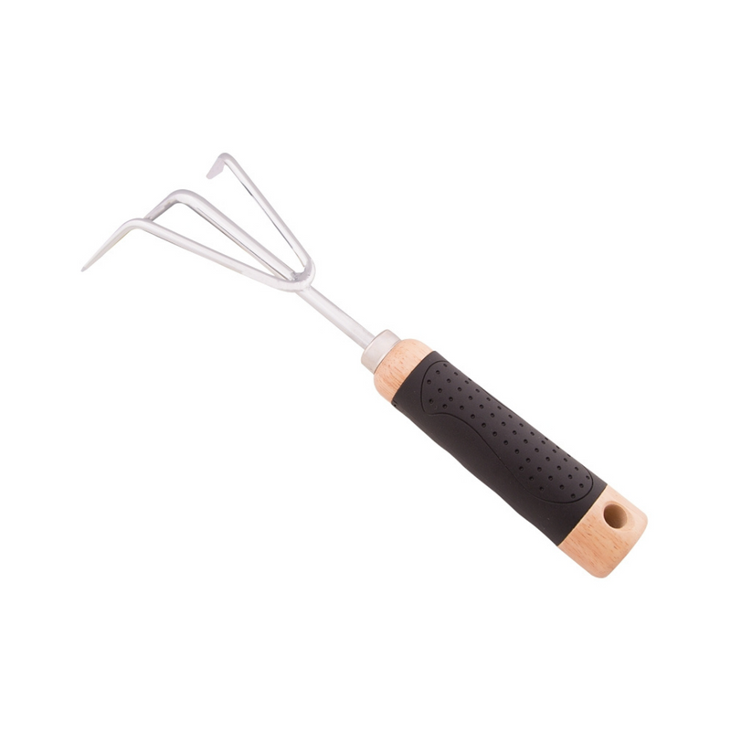 Garden Cultivator with Soft Grip Wood Handle