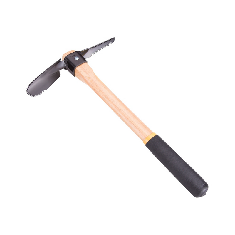 Hand Hoe & Pick Tool with Cushion Grip Handle