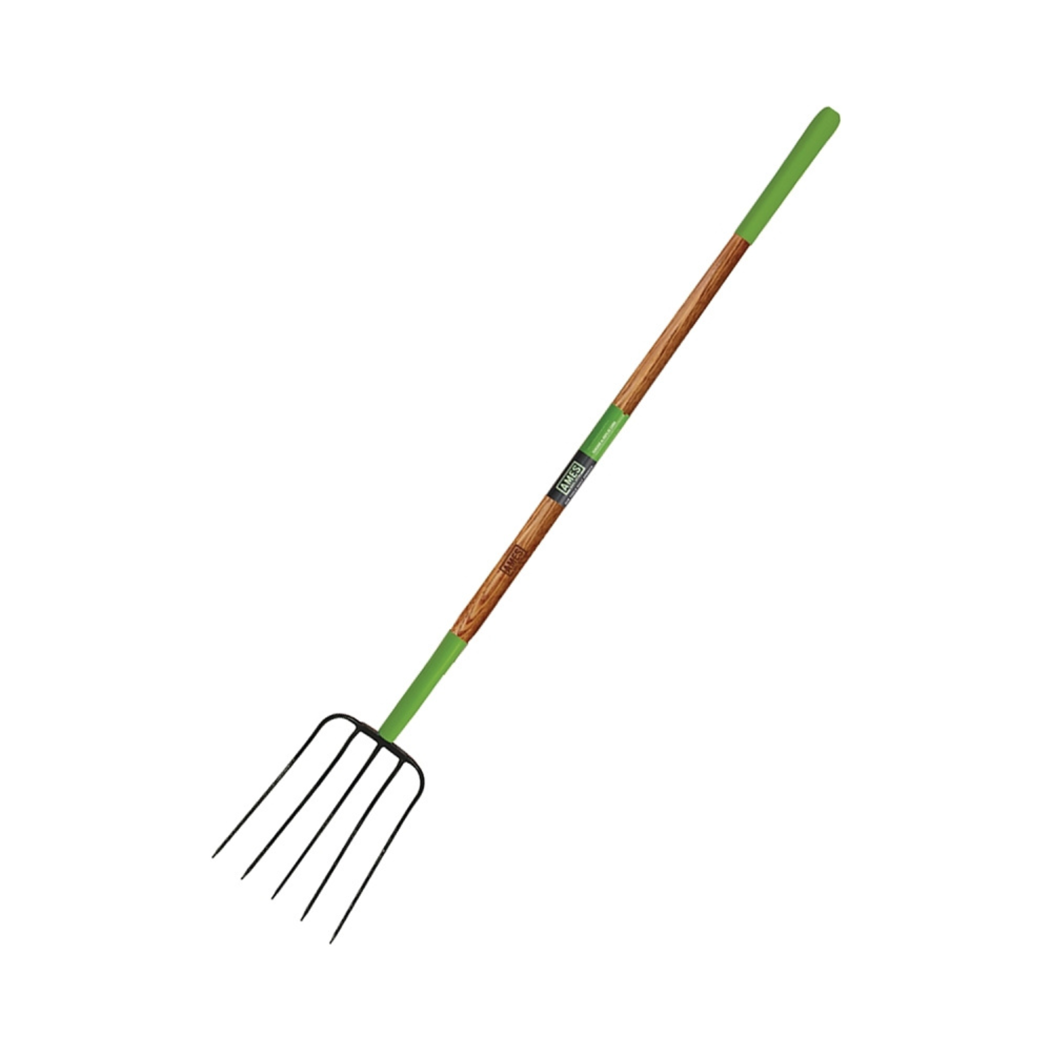 Ames 5 Tine Manure Bedding Pitch Fork 61" Wood Handle
