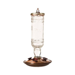 Antique Bottle Hummingbird Feeder