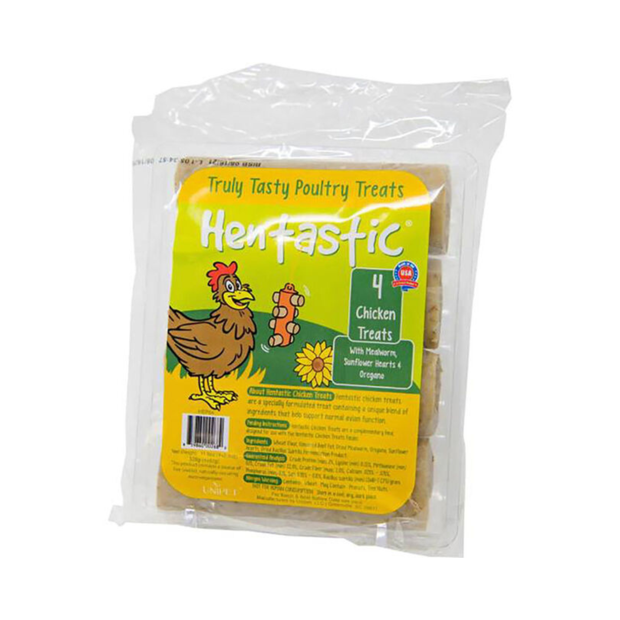 Hentastic Mealworm, Sunflower Heart, Oregano, & Probiotics Chicken Treats