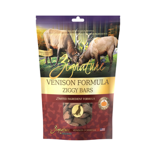 Zignature Venison Ziggy Bars Biscuit Dog Treats 12oz