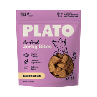 Plato Lamb Goat Milk Jerky Bites Dog Treat