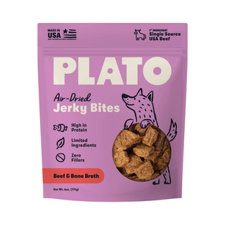 Plato Beef Bone Broth Jerky Bites Dog Treat