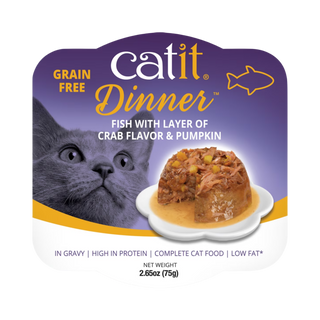 Catit Fish Dinner with Crab & Pumpkin Wet Cat Food