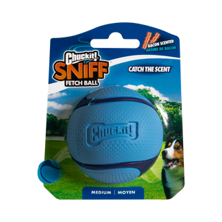 Chuckit! Sniff Fetch Ball Bacon Dog Toy