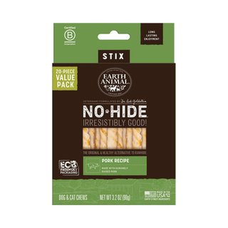 Earth Animal Dog Treat No Hide Stix 20 Pack