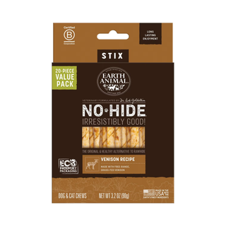 Earth Animal Dog Treat No Hide Stix 20 Pack