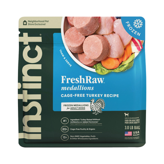 Instinct FreshRaw Frozen Cage Free Turkey Medallions