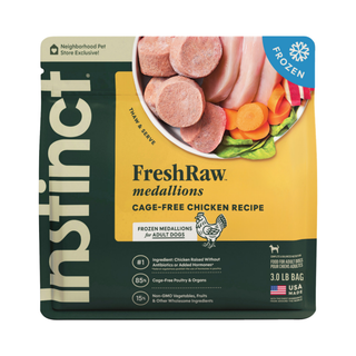 Instinct FreshRaw Cage Free Chicken Medallions Frozen Dog Food