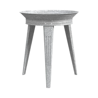 Rustic Farmhouse Galvanized Metal Birdbath