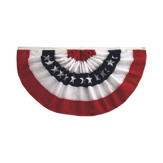 Pleated Fan Patriotic Bunting 3' x 6'