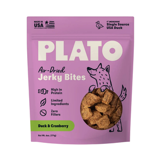 Plato Duck Cranberry Jerky Bites Dog Treat
