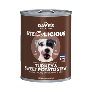 Dave's Stewlicious Grain Free Turkey & Sweet Potato Wet Dog Food