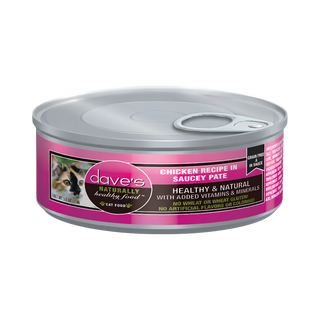 Dave's Naturally Chicken in Saucey Pate Wet Cat Food