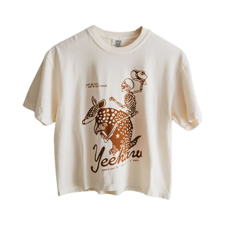 Yeehaw Skeleton + Armadillo Cropped Tee