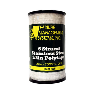 6 Strand Stainless Steel 1/2" Polytape