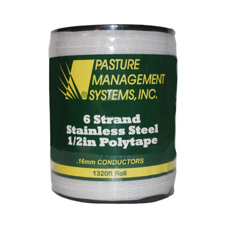 6 Strand Stainless Steel 1/2" Polytape - Pittsboro Feed