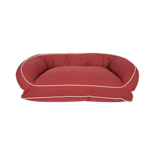 Canvas Bolster Dog Bed w/Recycled Hi-loft Poly Fill
