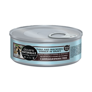 Dave's Tuna & Mackerel Dinner in Gravy Wet Cat Food