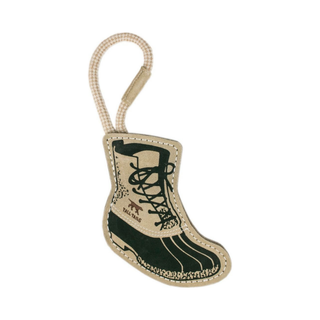Tall Tails Dog Toy Natural Leather & Wool Hiking Boot