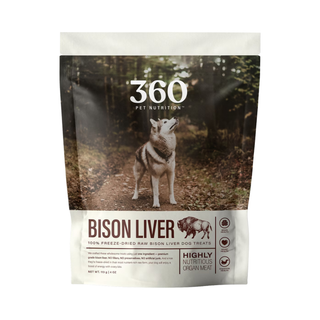 360 Freeze-Dried Bison Liver Dog Treats