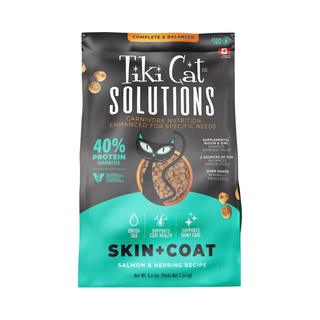 Tiki Cat Solutions Dry Skin & Coat Salmon & Herring Dry Cat Food