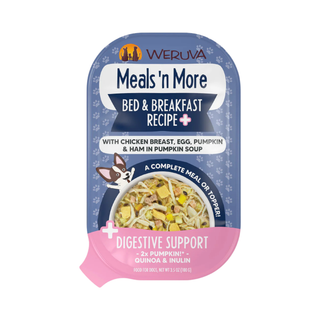 Weruva Meals N' More Bed & Breakfast Recipe Plus Digestive Support Dog Cup