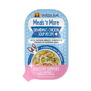 Weruva Meals N' More Grandma's Chicken Soup Recipe Plus Digestive Support Dog Cup