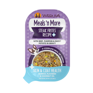Weruva Meals N' More Steak Frites Recipe plus Skin & Coat Wet Dog Food