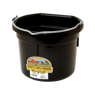 8 Quart Flat Back Plastic Bucket