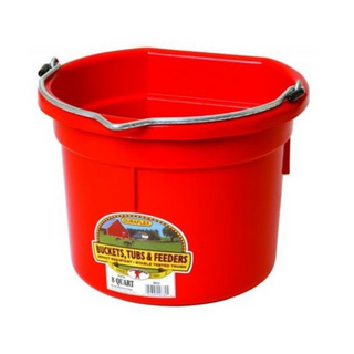 8 Quart Flat Back Plastic Bucket - Pittsboro Feed