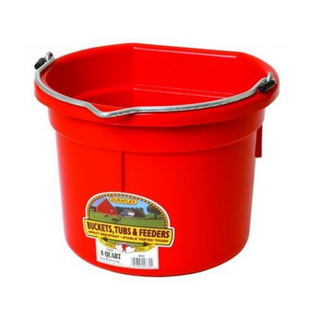 8 Quart Flat Back Plastic Bucket